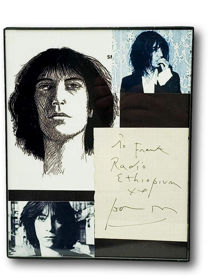 Patti Smith Collage: Sketch, Photos, and Signature (1 of 3)