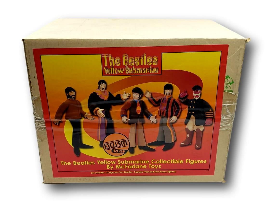 RARE Sealed Box Set: Yellow Submarine Collectible Figures McFarlane (10) (1 of 5)