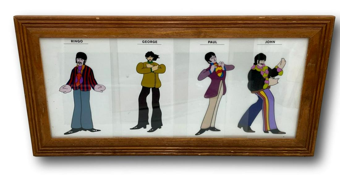 Beatles Animation Cels Yellow Submarine: Four Framed Cels: John, Paul, George, and Ringo. (1 of 2)