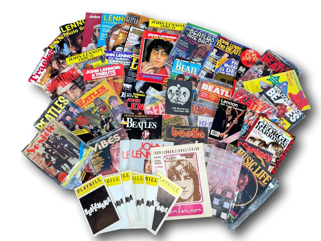 Beatlemania and Beatles Related Music Magazines Lot : 48 pcs includes Playbills (1 of 5)