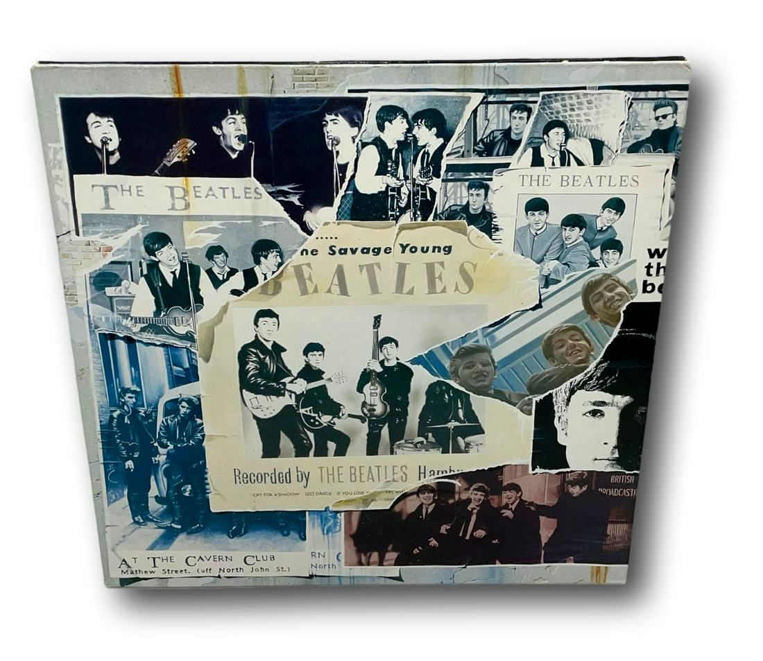 Anthology One by The Beatles Triple LP Record Set- 7243 8 34445 1 9: â€œAnthology 1” by The Beatles triple LP record set. 1995 Apple Records. Kept in the original sleeve and jacket. 7243 8 34445 1 9. Cond: Pristine condition " "Condition: Pre-owned, used, wel