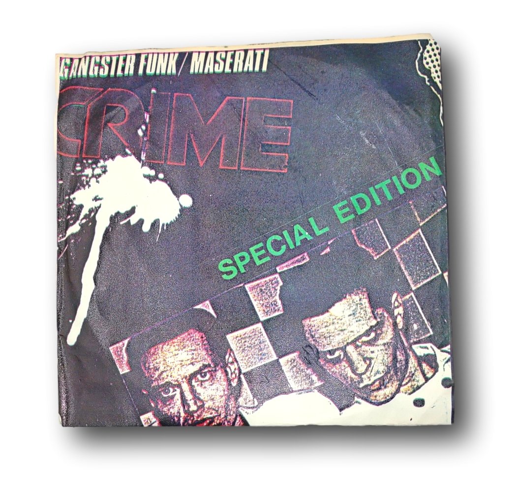 45 RPM: Crime â€Žâ€“ Gangster Funk / Maserati : BSQ-001: Band Profile: Crime was an early American punk band from San Francisco, California, United States. The band was formed in 1976 by Johnny Strike, Frankie Fix, Ron "The Ripper" Greco, and Ricky Tractor,