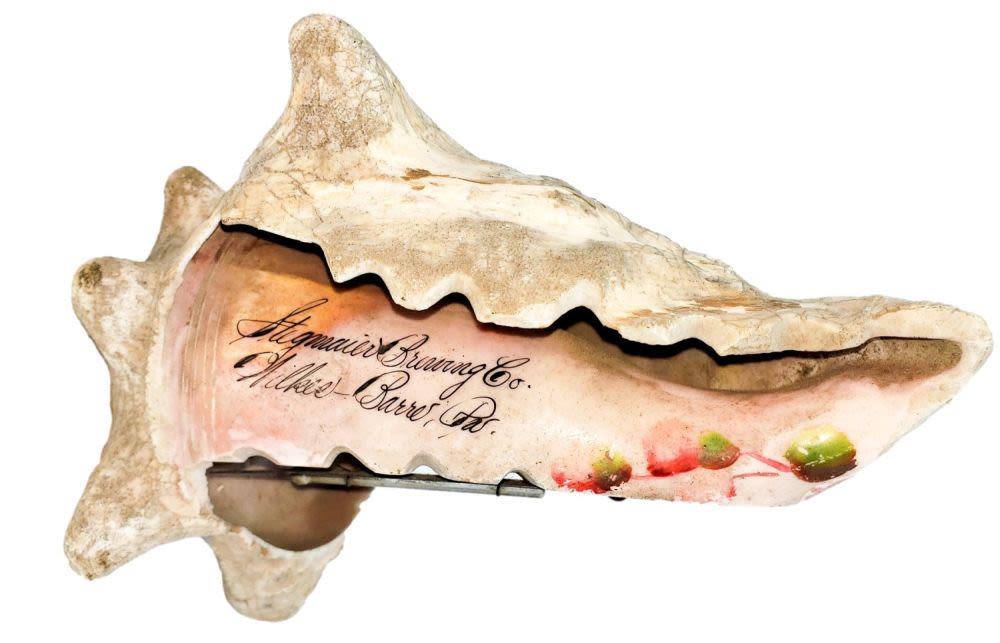 Stegmaier Brewery Thermometer On A Shell: Mid-Century Souvenir (1 of 5)