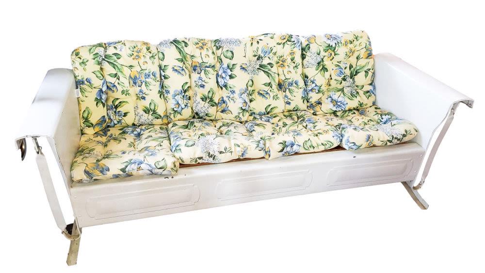 1950's Glider: Metal Glider Porch Sofa: Garden Deck Seating (1 of 4)