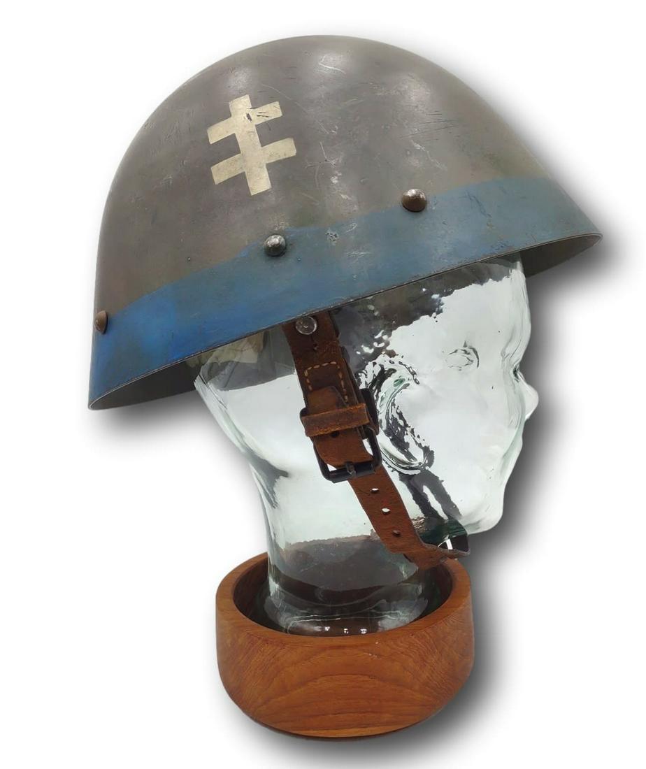 WWII Era Military Combat Helmet: M32 Czech Style w/ Slovak Cross (1 of 8)