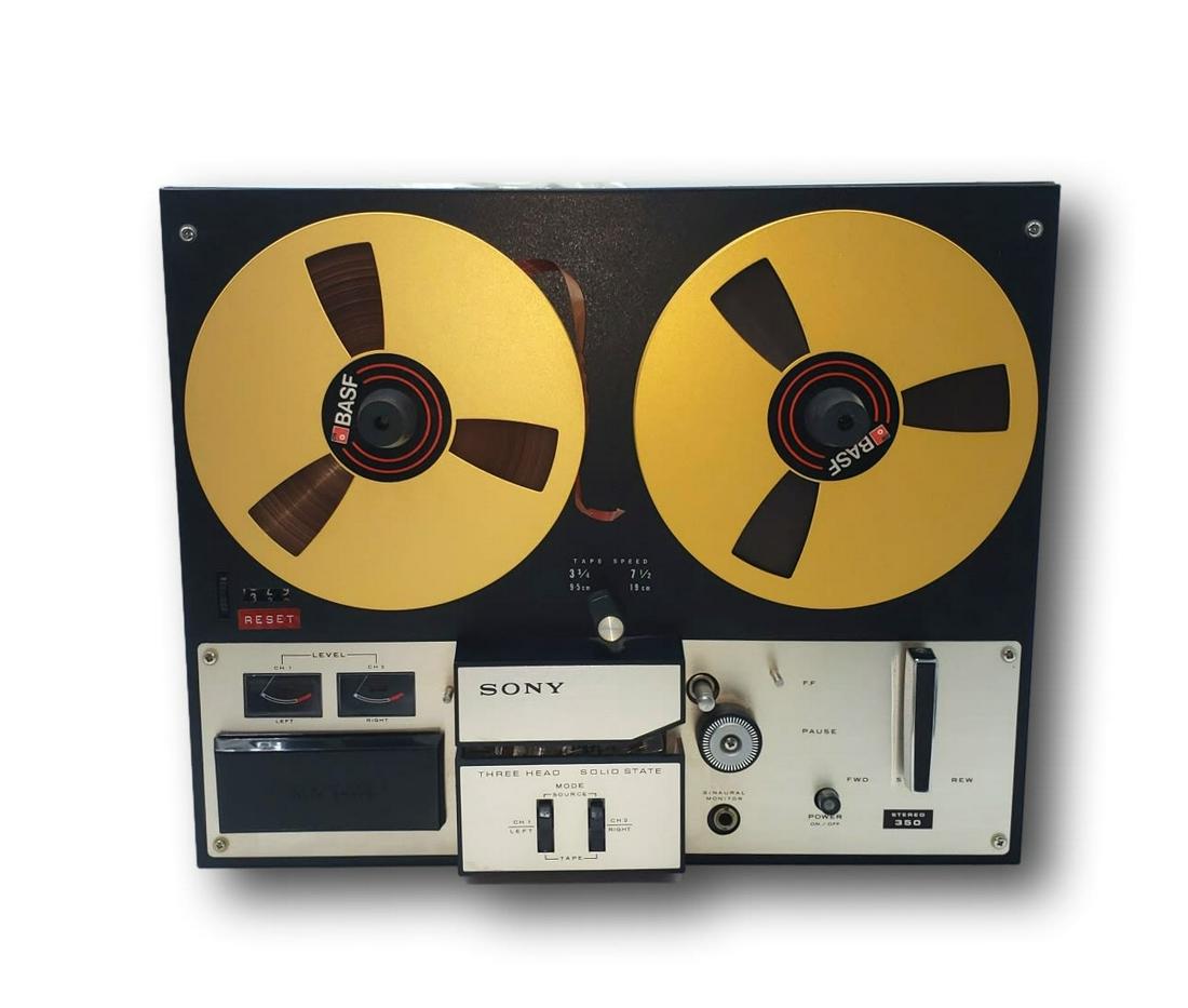 Sony TC 350 Reel to Reel: Good-condition item functioning properly. We review every item to determine its basic condition. If you require a more detailed description or condition report, please contact us at: Win@gonbid.com, 8