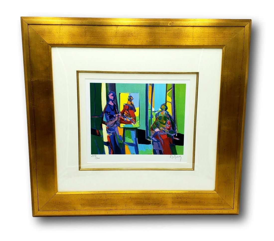 Le Peintre et le Modele : Litho by Marcel Mouly: Le Peintre et le Modele , 2006 Registration No. : 211601.0068 Signed Limited Edition Lithograph in color on wove paper. Signed in pencil lower right. From the numbered edition of 300 proofs ( 30 Eu