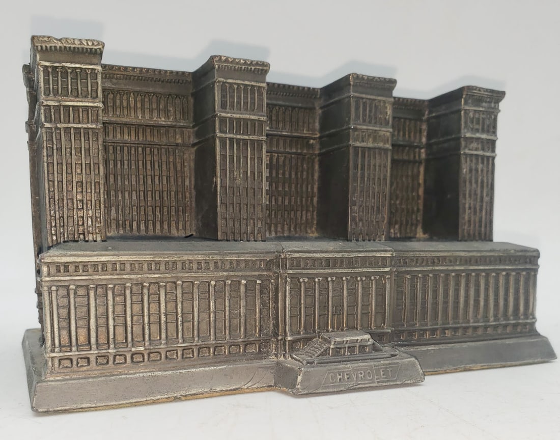 Vintage Cast Metal General Motors Building - Detroit - Chevrolet (1 of 4)