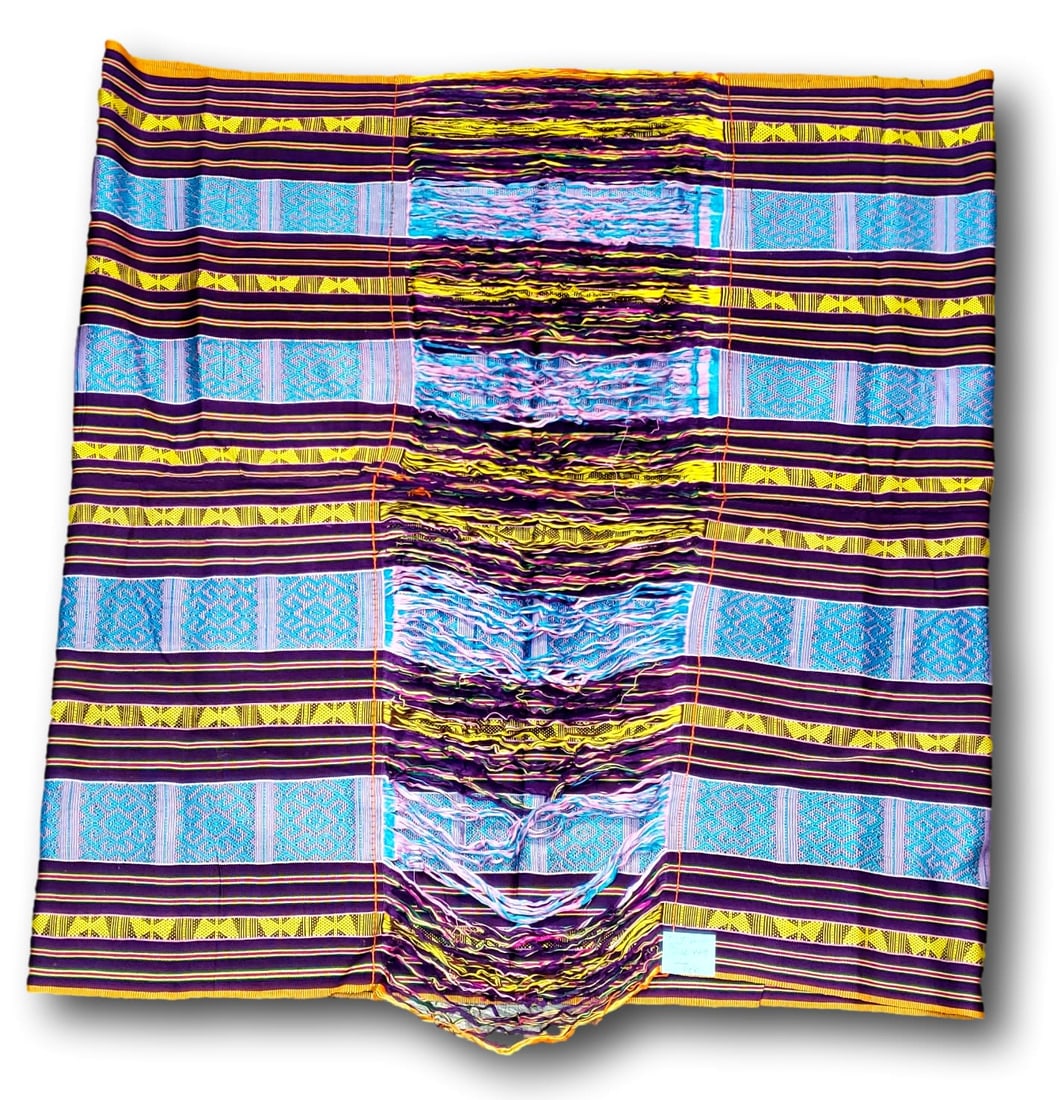 Vintage Indonesian Purple Textile: Temple Wrap / Sarong / Shawl (1 of 2)