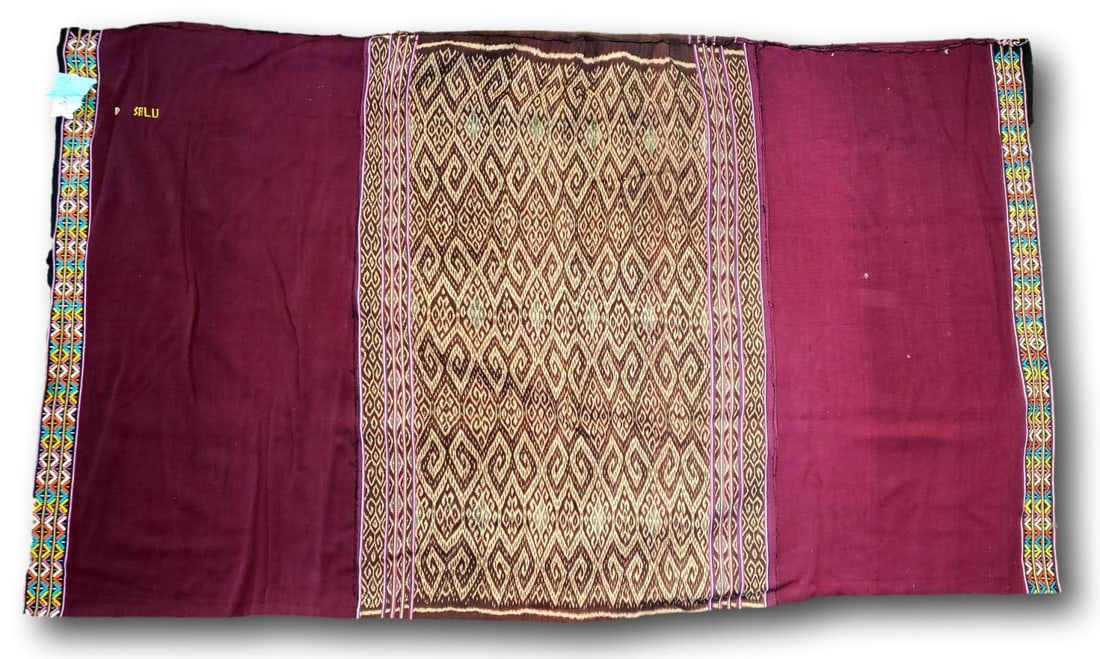 Vintage Authentic Indonesian Tube Garment: Ikat Pattern by artisan Cecilia Sako (1 of 2)