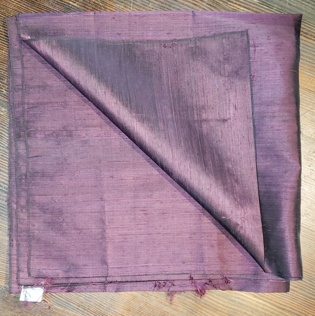 Luxurious Black Scarlet Vintage Silk Organza Fabric: Textile Only: Deep rich black scarlet silk organza fabric with a black and burgundy weave. Natural imperfections within the material as expected with a true silk raw silk product fabric only raw edges and ends.&nbs