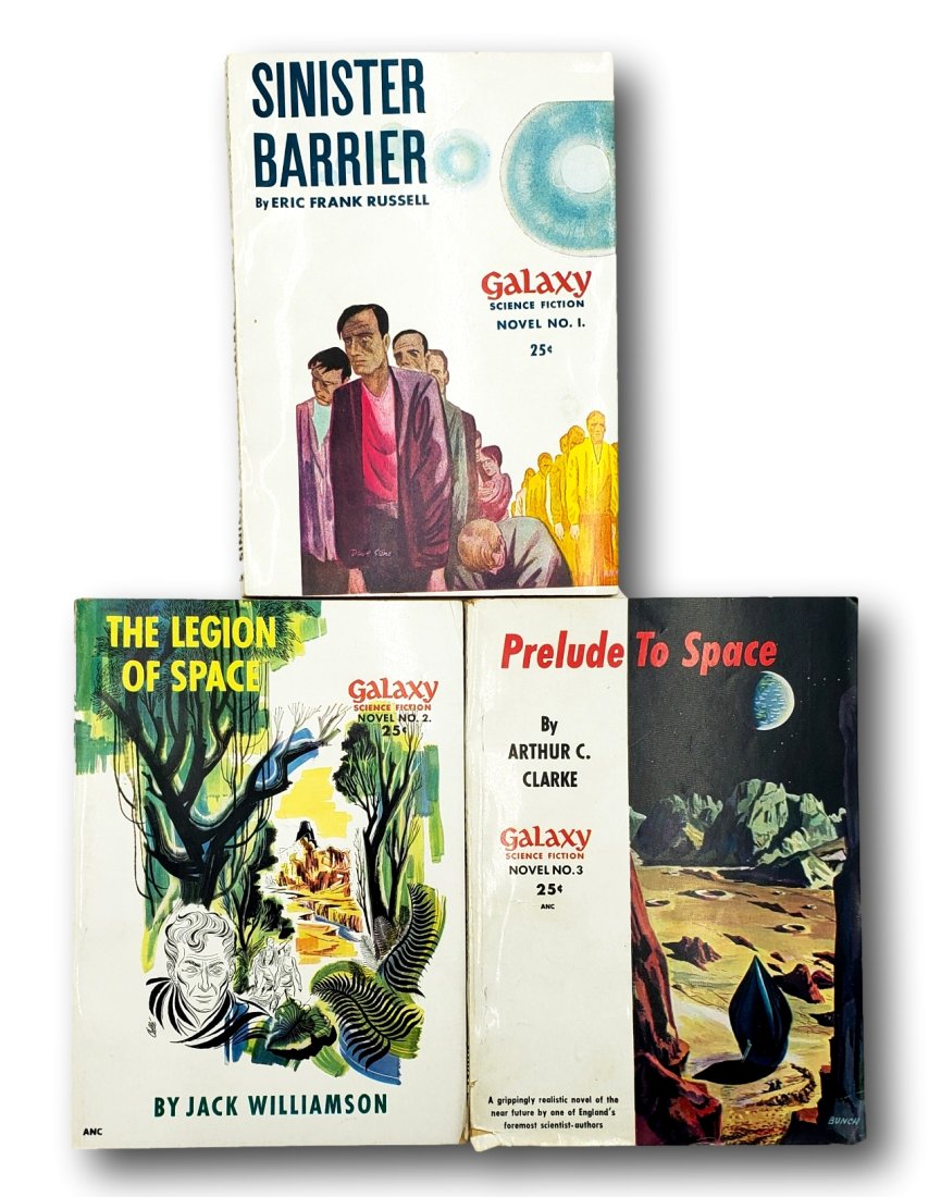 Lot of 3 1950 Galaxy Science Fiction Novels - No. 1, 2, 3 (1 of 4)