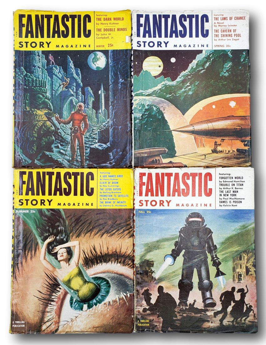 Fantastic Story Magazine 1954 Lot of 4 Including Fall 1954 Magazine Issue/BTTF Prop (1 of 4)