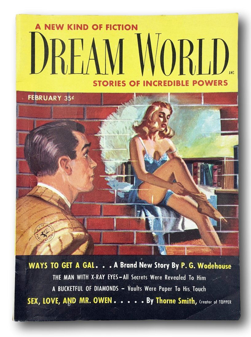 Dream World No.1 Feb. 1957-Bucketful of Diamonds-Harlan Ellison-spicy, Thorne Smith, P.G. Wodehouse (1 of 4)