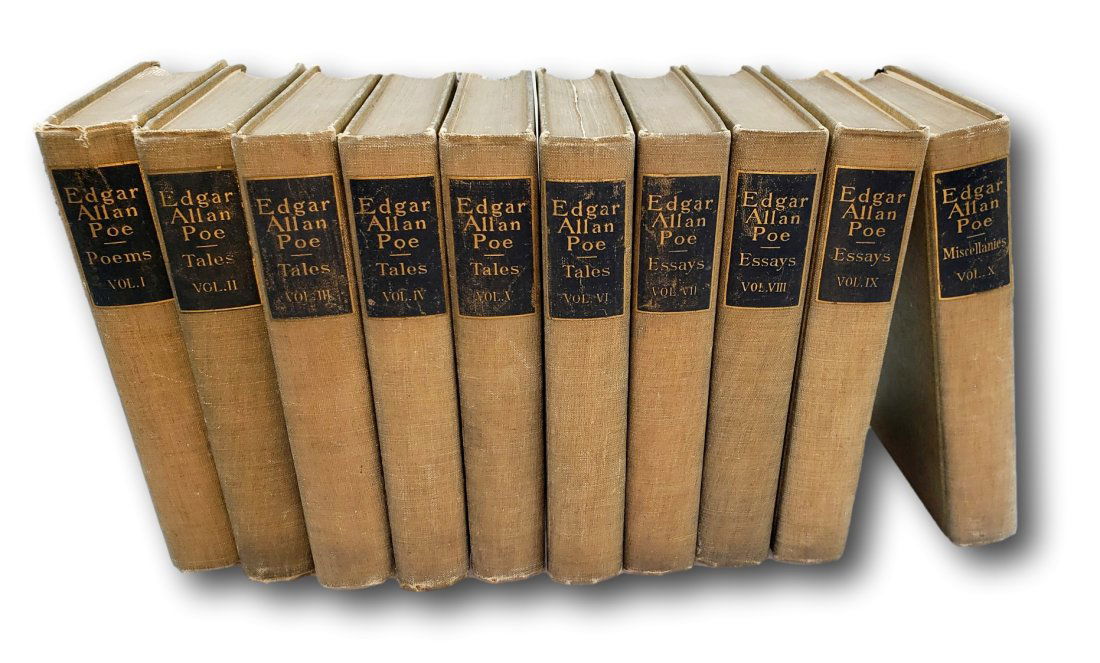 Complete Works of Edgar Allan Poe 10 Vol. Limited Ed. 1902 Fred De Fau & Co., NY (1 of 7)