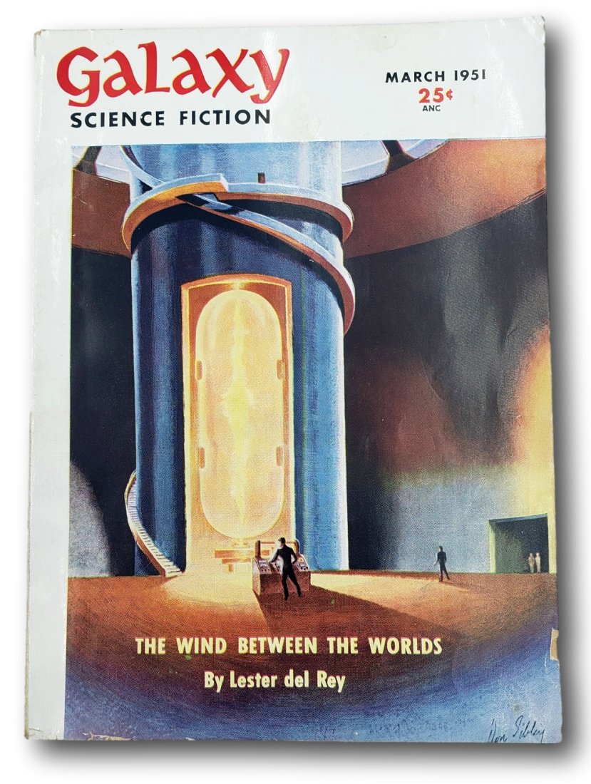 GALAXY Science Fiction: March, Mar. 1951 - The Stars, Like Dust: Galaxy Science Fiction March 1951, Vol. 1 No.6. This issue is in good condition with a crease chip on the rear cover, chip on front cover, minor spine creasing, and minimal edge rubbing. Galaxy Lester