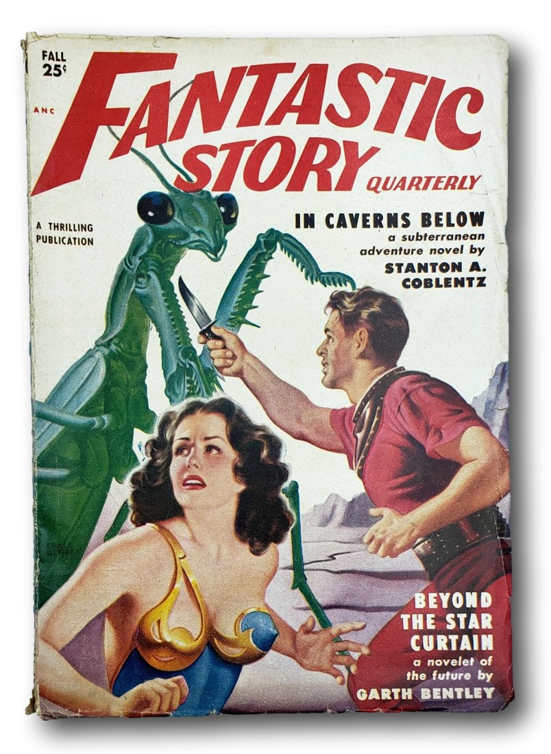 Fantastic Story Quarterly Fall 1950: Published by Best Books, NY , 1950 First Edition 162 page Vintage Pulp Magazine edited by Sam Merwin, Jr. with stories by Stanton A. Coblentz , Garth Bentley , Paul Ernst and others. Fair condition wi