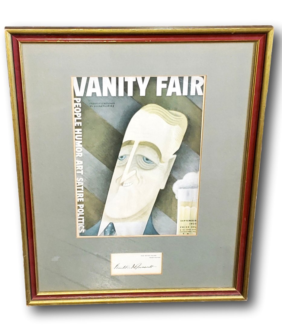 Signed Franklin Delano Roosevelt Presentation Wall Display - White House (1 of 3)