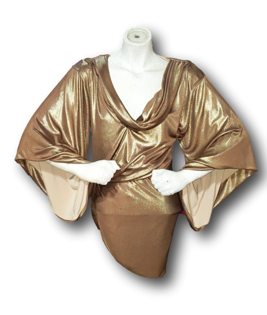 Halston Heritage Gold Lamé Dress Size 4 (1 of 7)