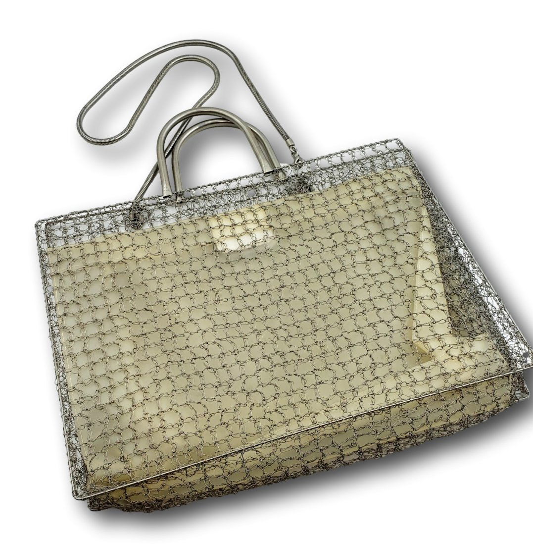 Salvatore Ferragamo 1980s Wire Crochet Handbag (1 of 6)