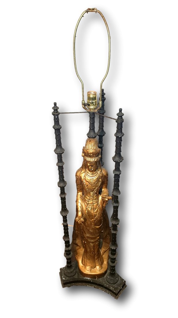 Majestic Quan Yin Gold-Tone Floor Lamp (1 of 3)