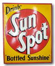 Vintage NOS Sun Spot Soda Sign