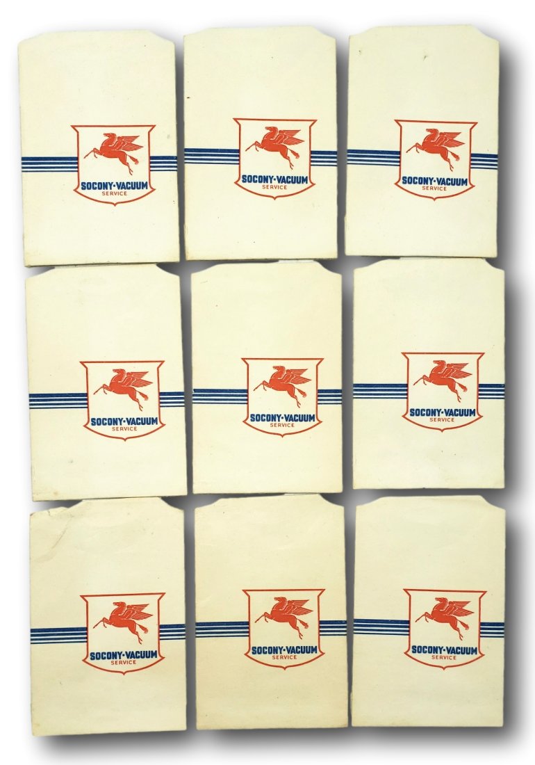 Retro Mileage: Set of 9 Vintage Socony-Vacuum Credit Card Holders (1 of 3)