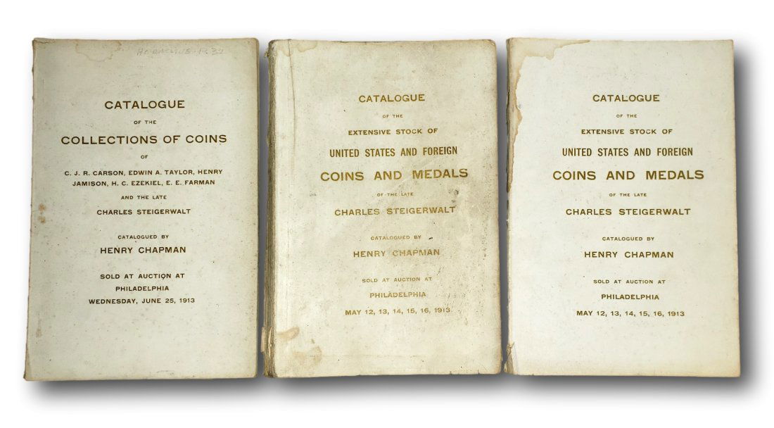 Henry Chapman's 1913 Auction Catalogues of the Charles Steigerwalt Collection (1 of 6)