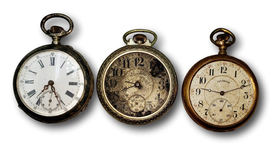 Timeless Elegance: Trio of Vintage Pocket Watches with 800 Silver Case (1 of 5)