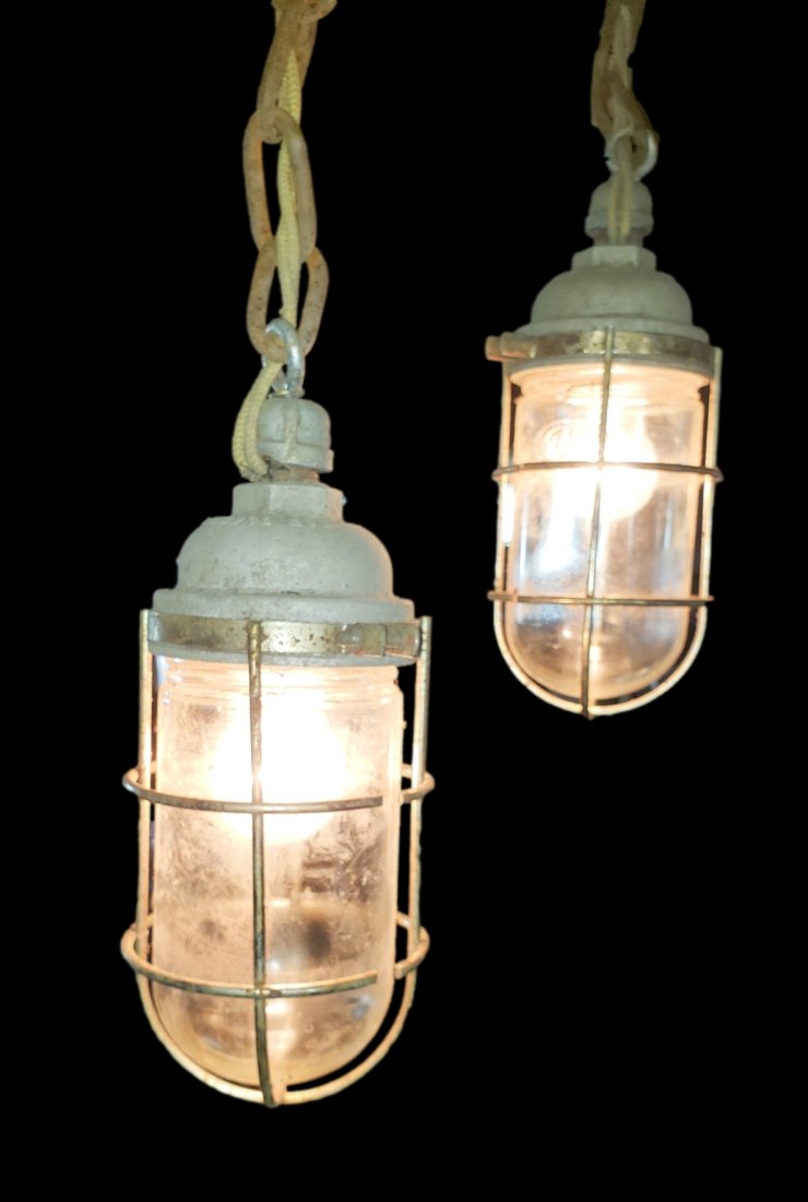 Vintage RAB Vapor Proof VP 10D Hanging Lights (1 of 6)