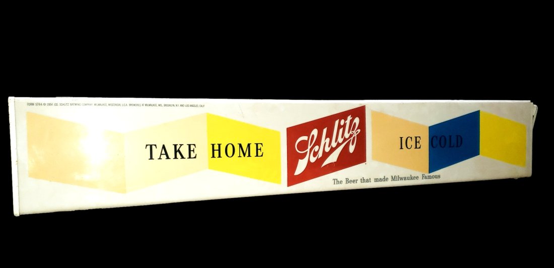 1954 Schlitz Beer Vintage Illuminated Bar Sign (1 of 2)