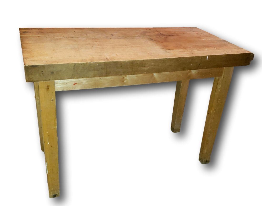 Butcher Block Top Table (1 of 3)