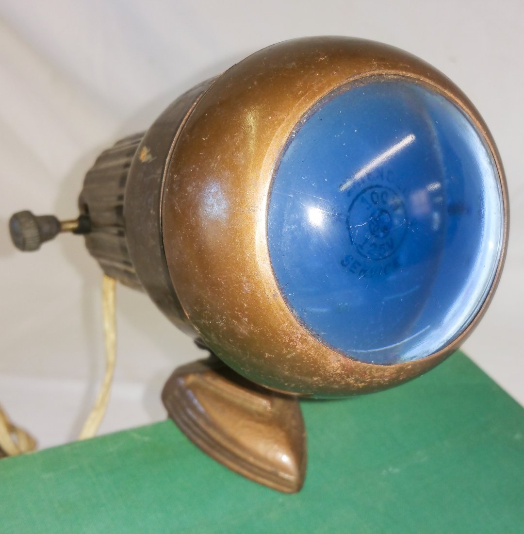 ANTIQUE DECO CLAMP MOUNT SPOT LAMP (1 of 5)