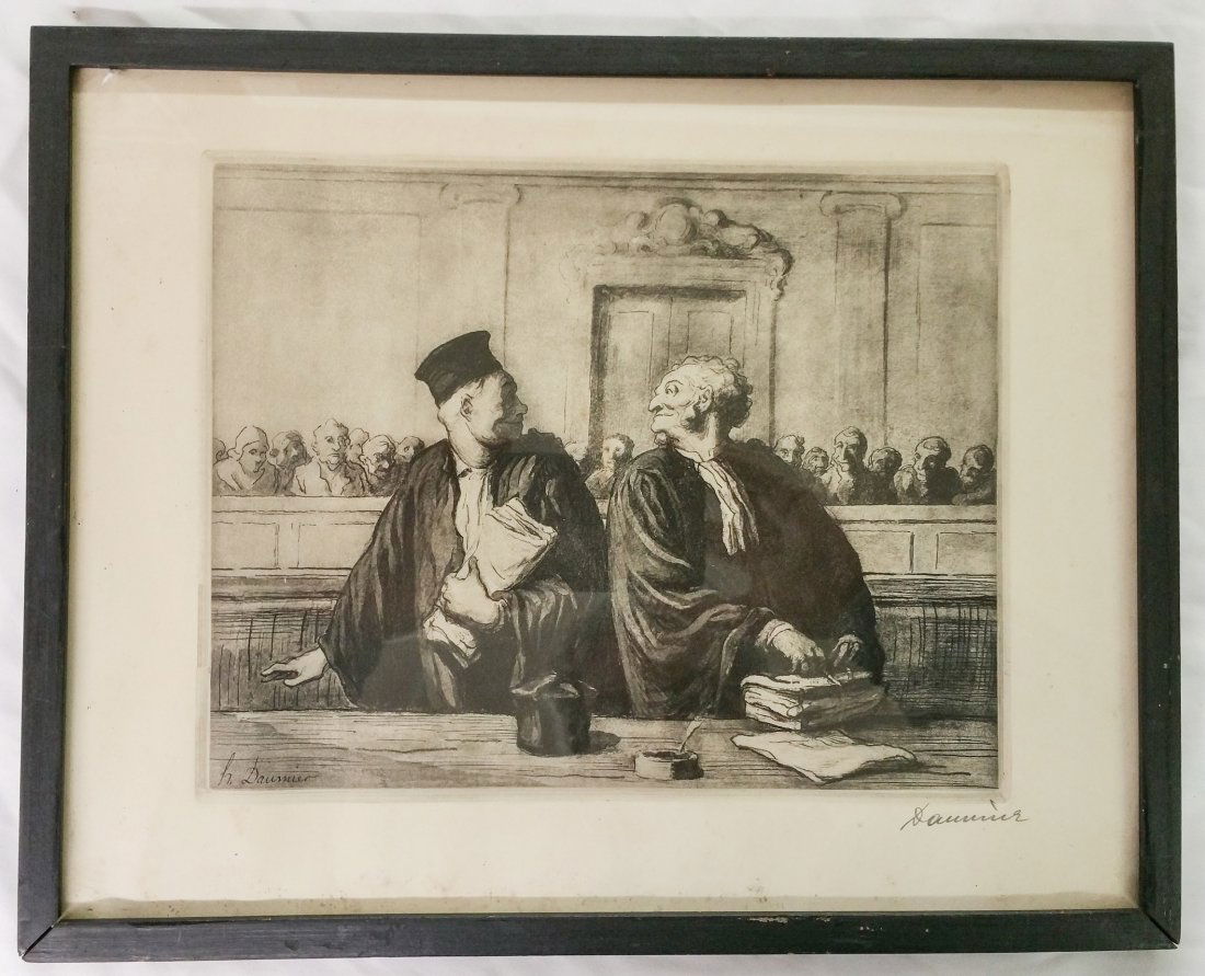 DE LE DAUMIER SIGNED PRINT (1 of 5)