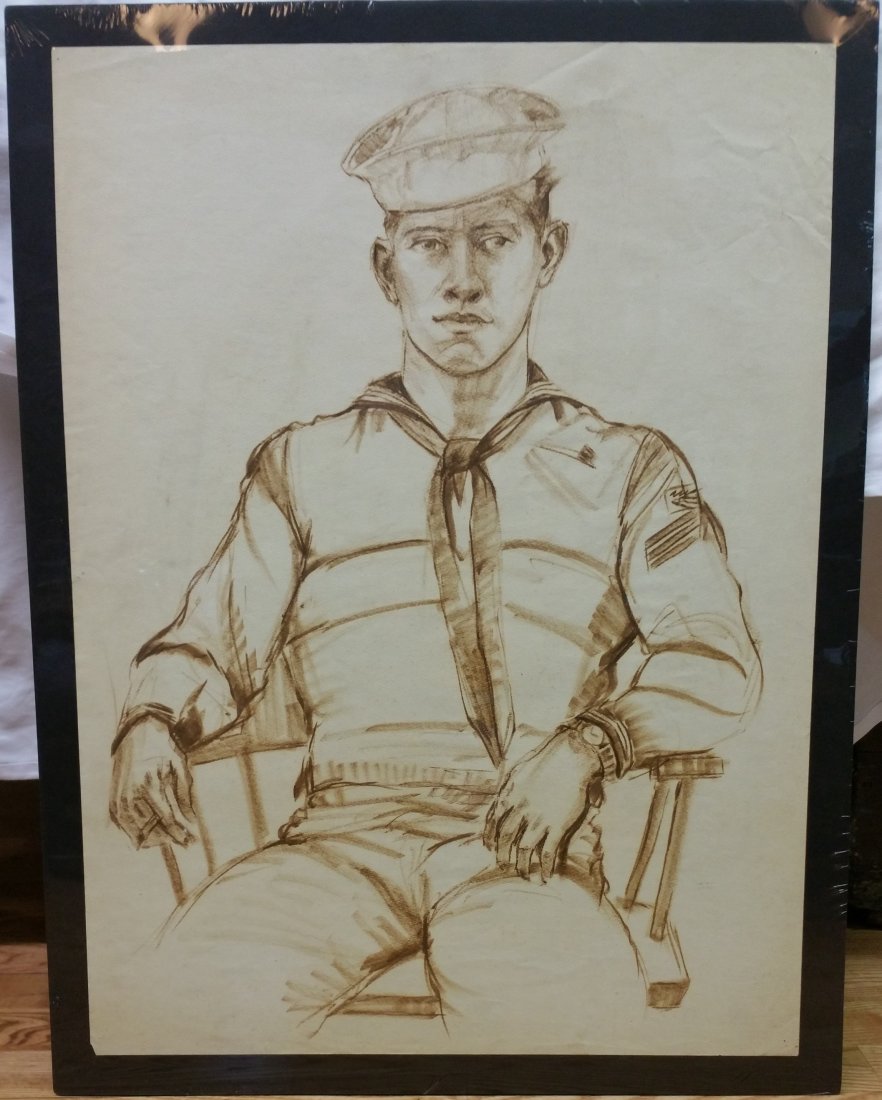 ORIGINAL  SKETCH “SAILOR” ATTRIBUTED TO M. A. WARREN (1 of 2)