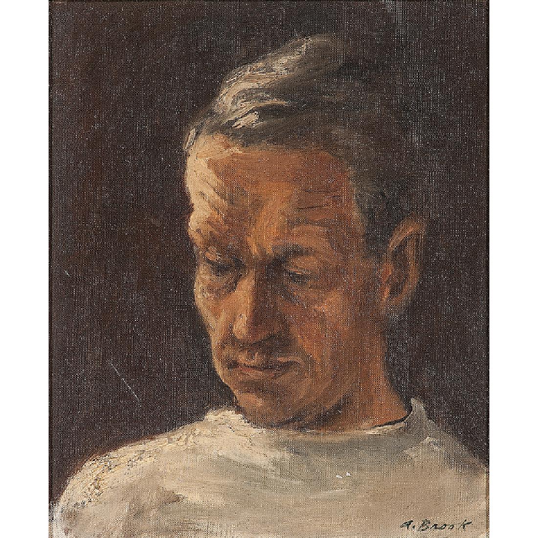 Alexander Brook (American, 1898-1980): Portrait of Anthony Haswell oil on canvas signed l.r. framed 10.75 x 8.75 in. (sight) Anthony Haswell was a businessman and philanthropist in Dayton, Ohio.