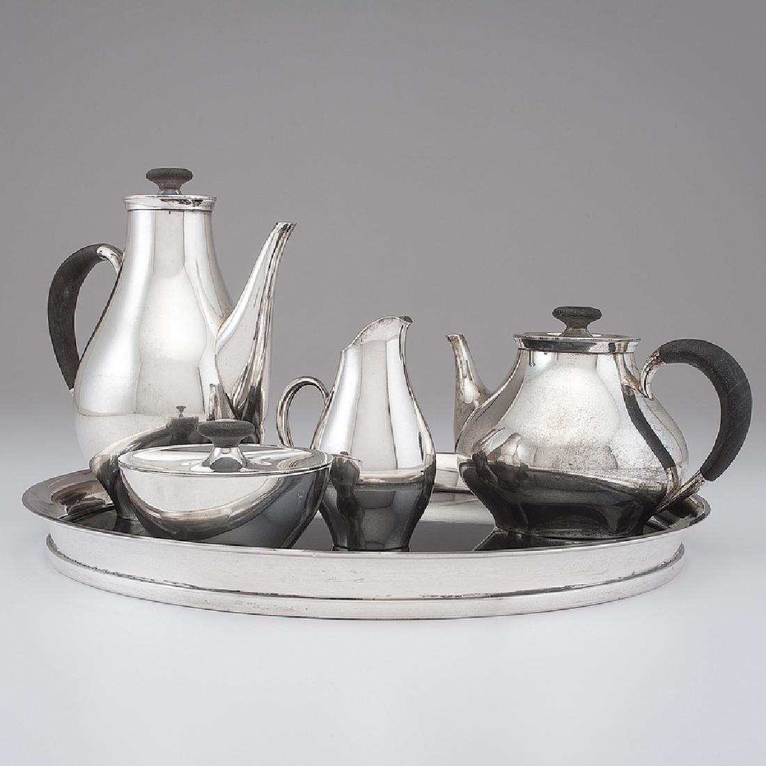 Gorham Modernist Sterling Tea & Coffee Service (1 of 5)
