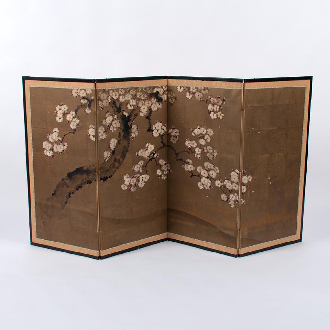 Japanese Screen with Cherry Blossoms (1 of 2)