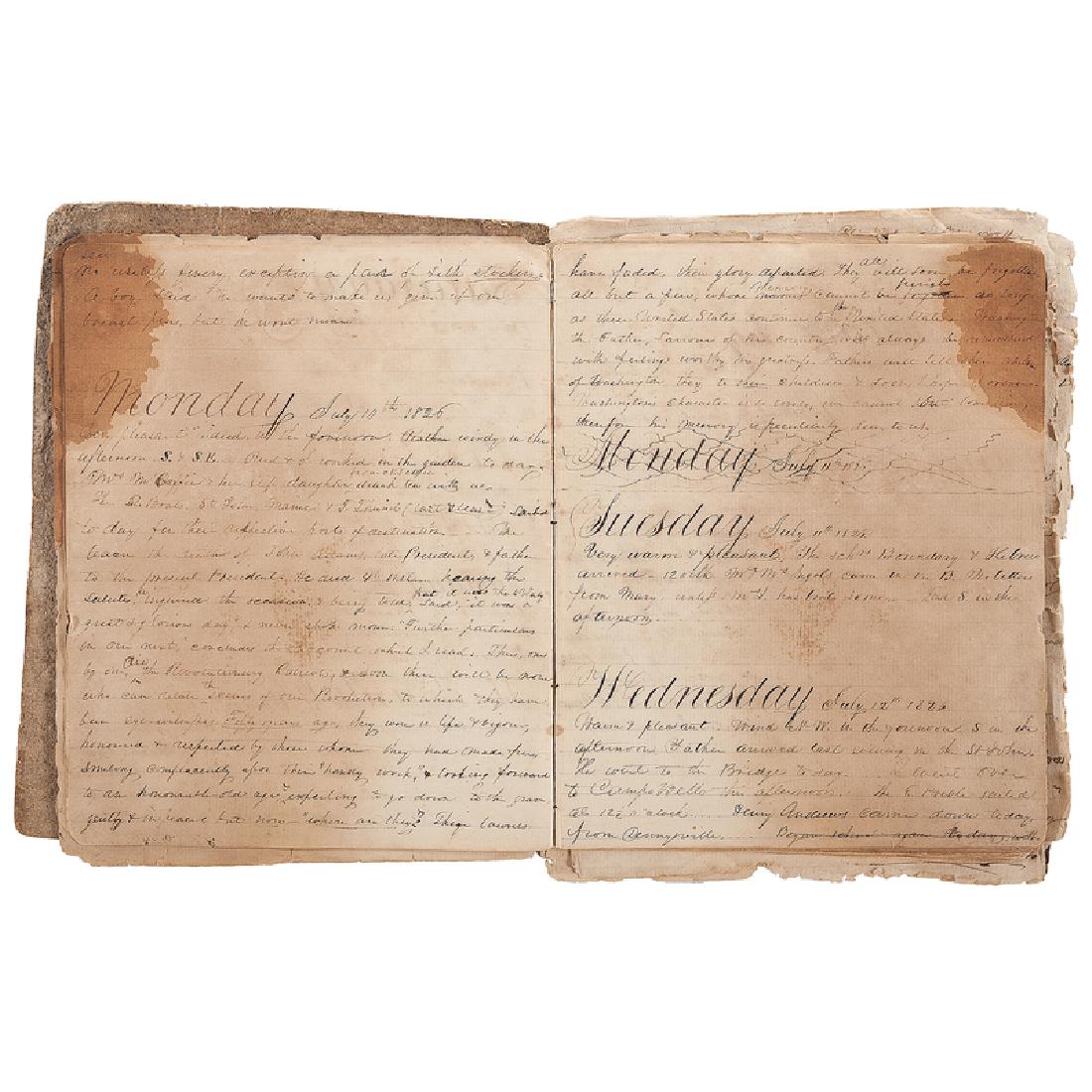 Manuscript Recording Deaths of John Adams and Thomas (1 of 5)