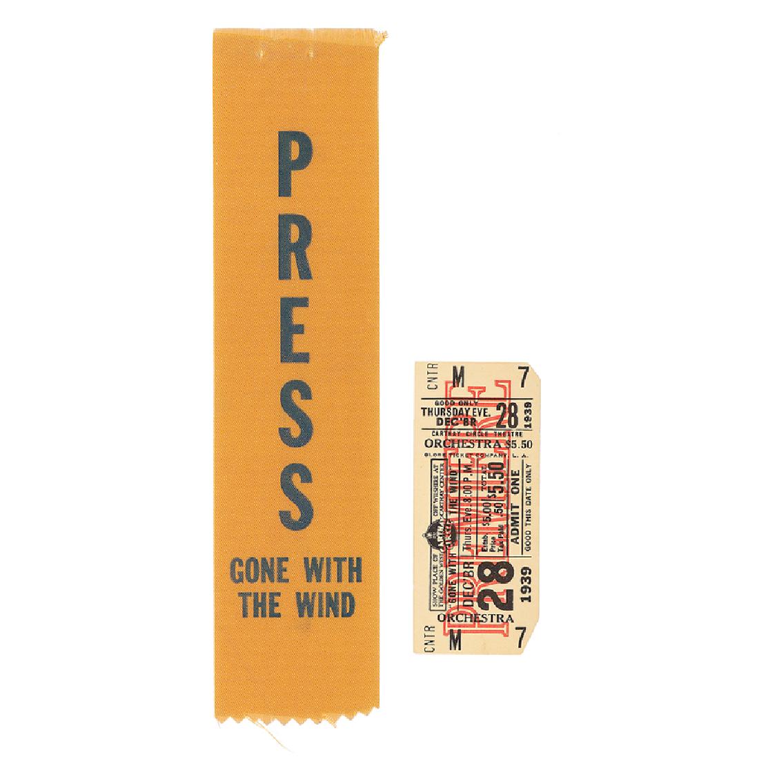 Gone with the Wind Ticket and Press Ribbon (1 of 1)
