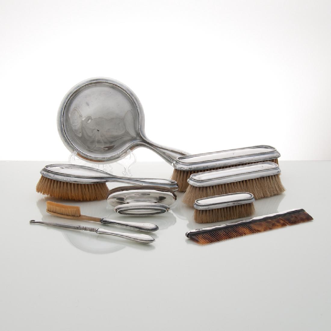 R. Wallace & Sons Sterling Dresser Set, Lot of Nine (1 of 2)