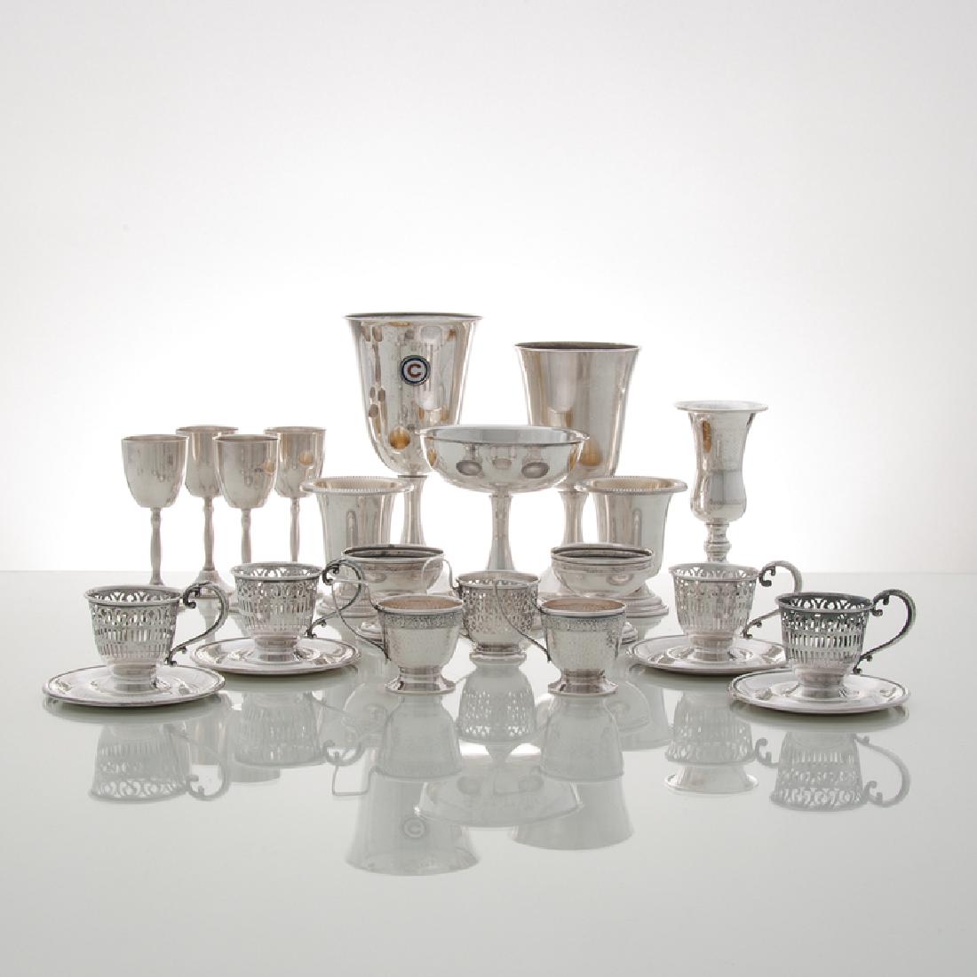 American Sterling Goblets, Plus, Lot of Nineteen (1 of 2)