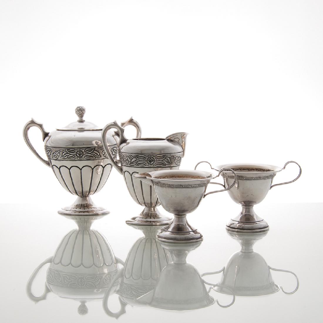 Sterling Creamer and Sugar Sets, Lot of Four (1 of 2)