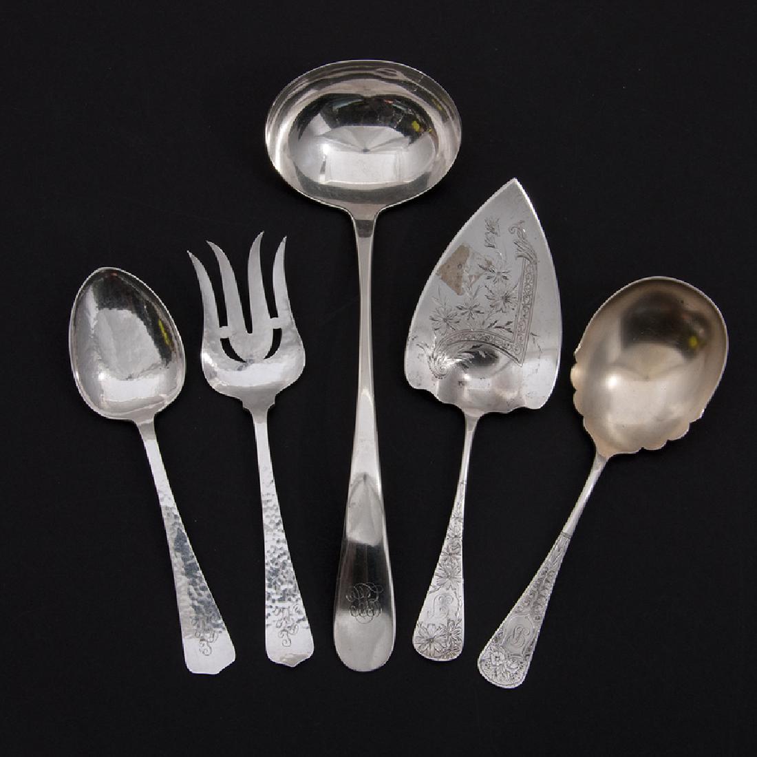 American Sterling Serving Utensils, Lot of Five (1 of 1)