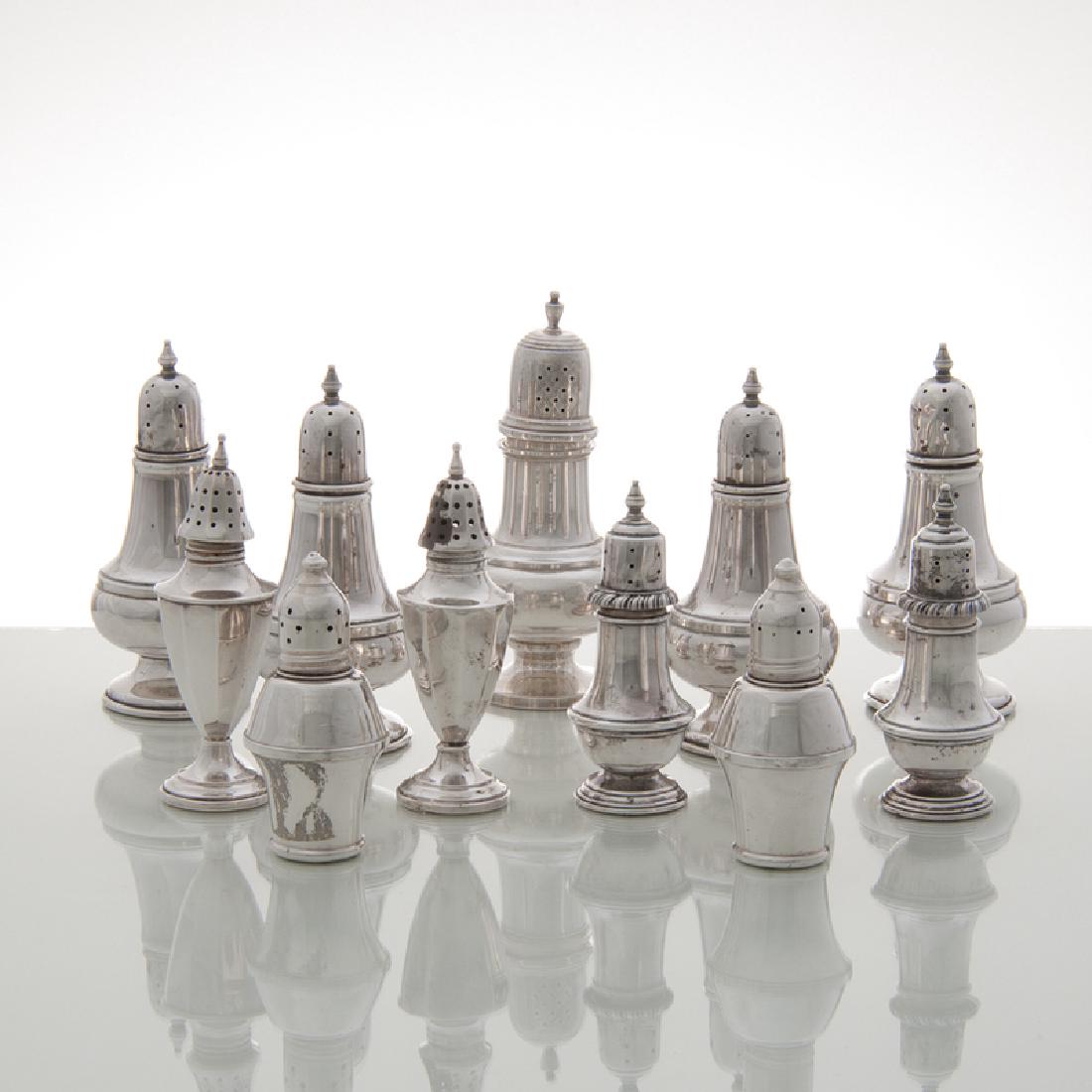 Sterling Salt and Pepper Shakers, Plus, Lot of Eleven (1 of 1)