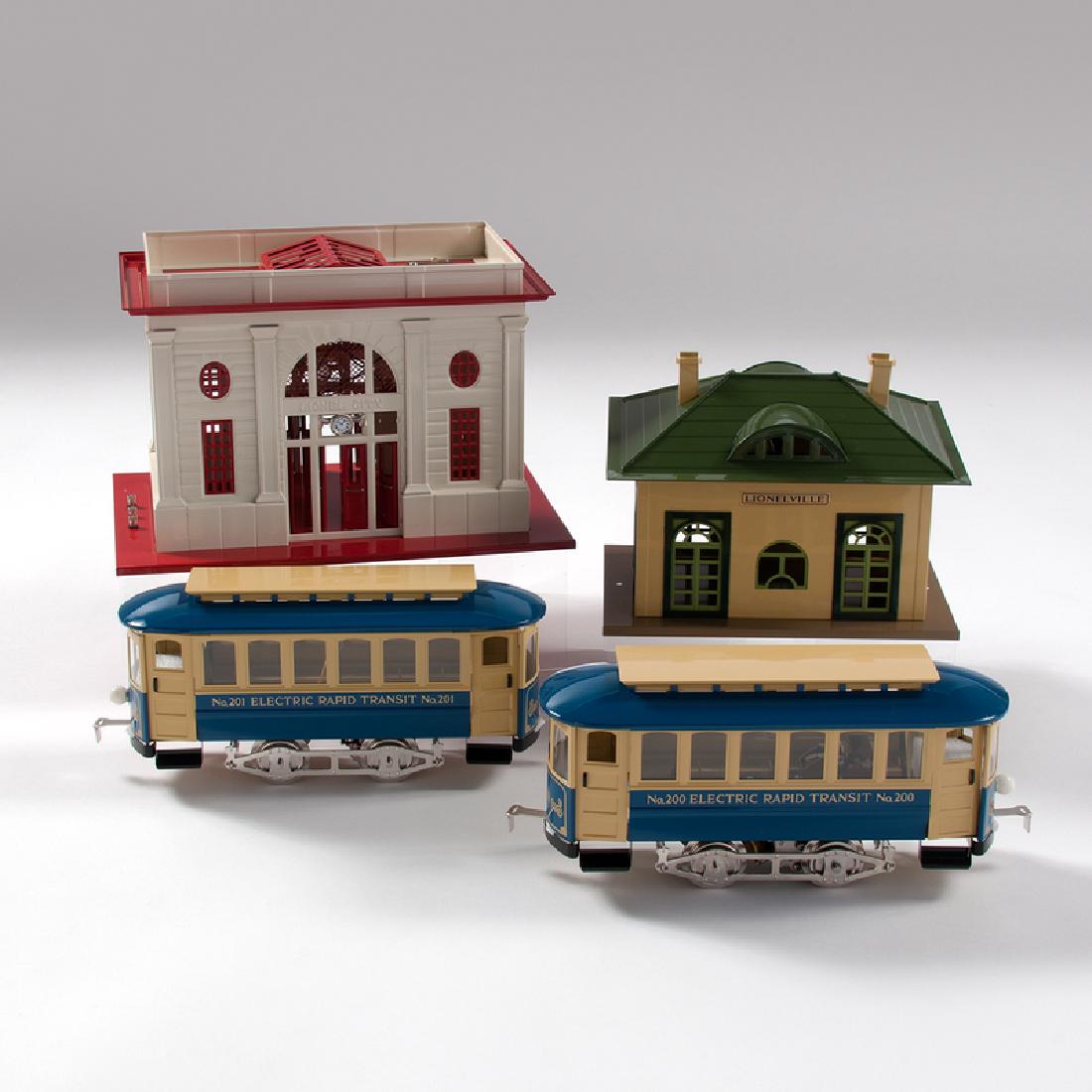 Lionel Classics Train Stations and Trolley Cars, Lot of (1 of 3)