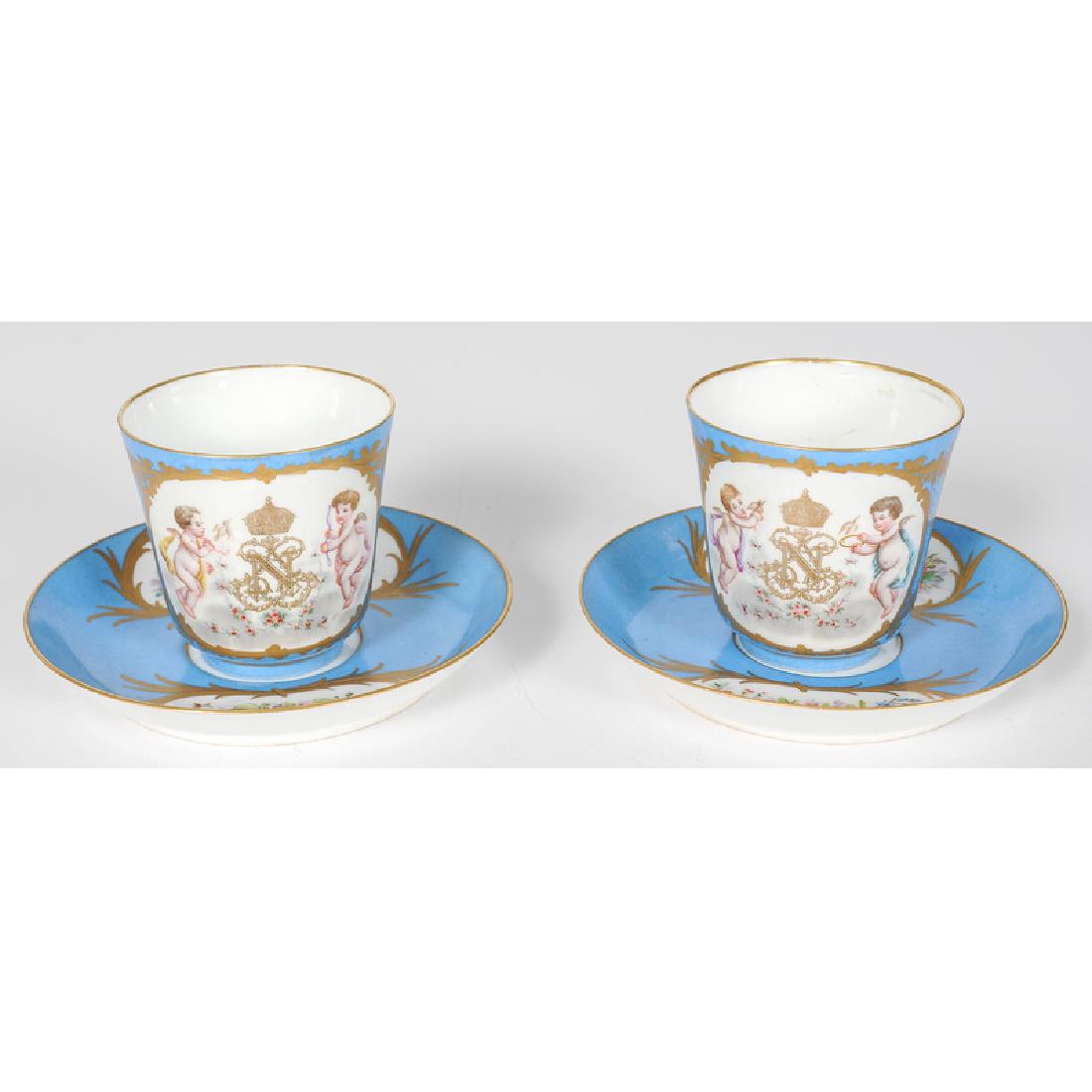 Sèvres Porcelain Cup and Saucer Set (1 of 3)
