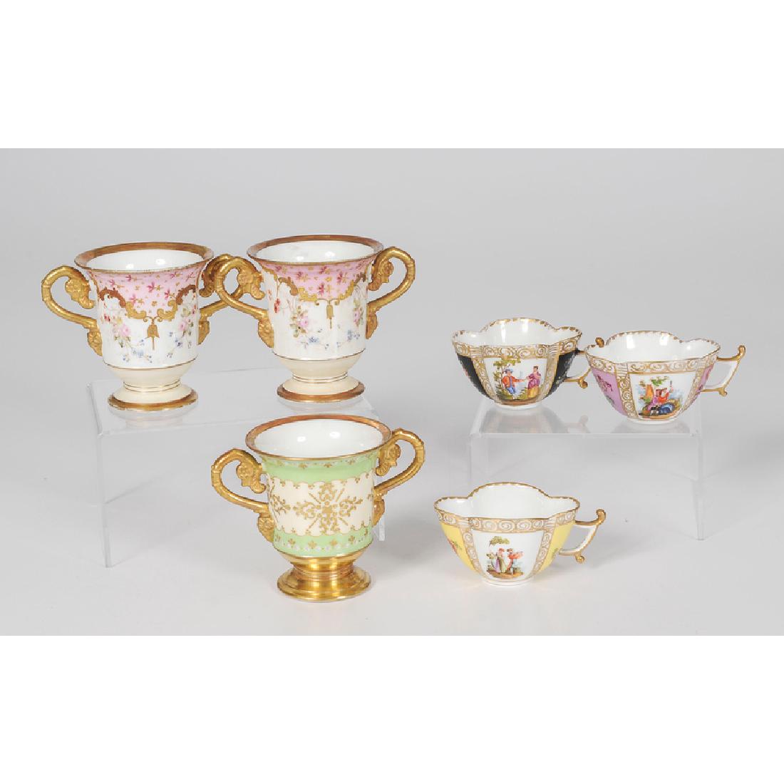 Assorted French and German Porcelain Cups (1 of 4)