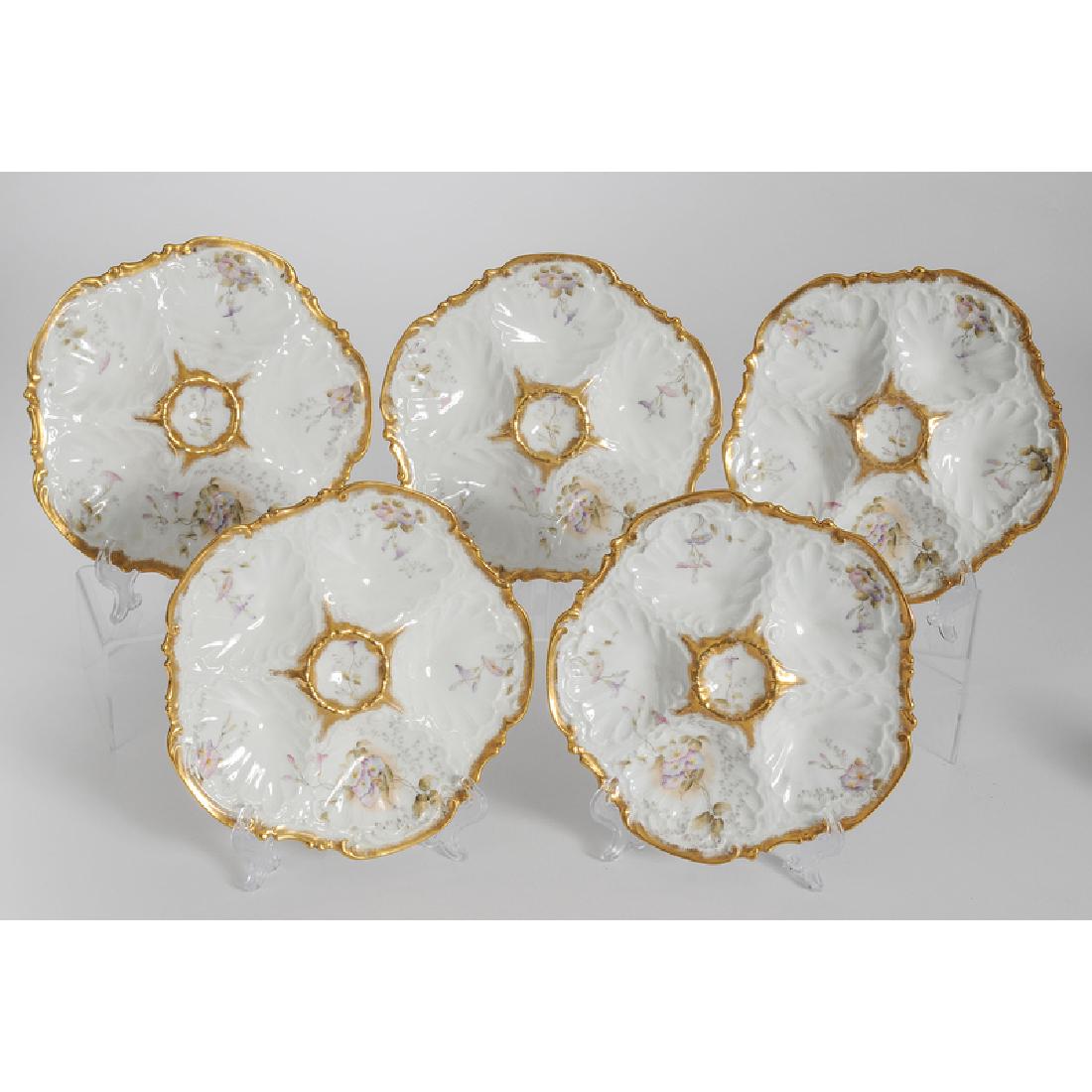 Limoges Porcelain Oyster Plates (1 of 4)