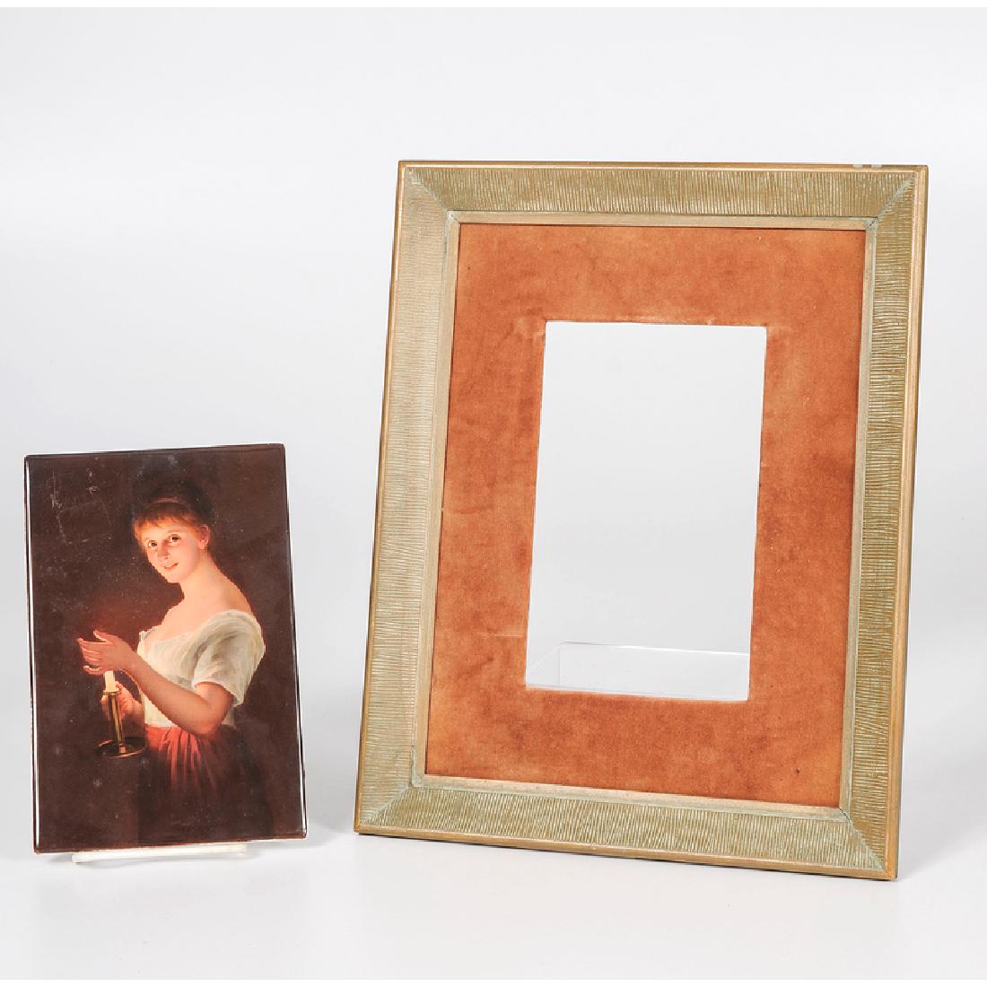 German Hand-Painted Porcelain Plaque (1 of 3)